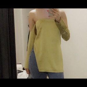 Forever 21 yellow off the shoulder blouse